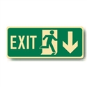 NON-LUM FLOOR SIGN EXIT MAN/RR ARR/D