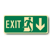 NON-LUM FLOOR SIGN EXIT MAN/RR ARR/D