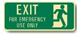 NON-LUM FLOOR SIGN EXIT FOR EMERGENCY..