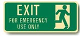 NON-LUM FLOOR SIGN EXIT FOR EMERGENCY..