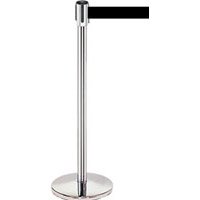 RETRA.STANCHION POST & BASE S/S BLK TAPE