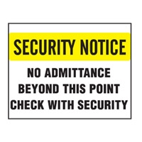 S.THRU SECURITY LABELS ALL VISITORS MU..