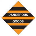 DANGEROUS GOODS LABELS 250MM POLY ORG