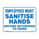 Hygiene+Food Sign Employees 225X300 Pol , Safety Signs, Sold Per Sgn With Qty Of  1