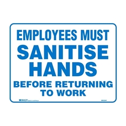 Hygiene+Food Sign Employees 225X300 Pol , Safety Signs, Sold Per Sgn With Qty Of  1