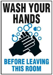 Hygiene+Food Sign Wash Your 225X300 Pol , Safety Signs, Sold Per Sgn With Qty Of  1