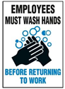 Hygiene+Food Sign Employees 225X300 Pol , Safety Signs, Sold Per Sgn With Qty Of  1