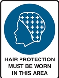 Hygiene & Food Sign Hair Protection.. , Safety Signs, Sold Per Sgn With Qty Of  1