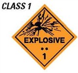 EXPLOSIVE 1** LABELS 200MM PK10