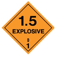 EXPLOSIVE 1.5 LABELS 250MM SS