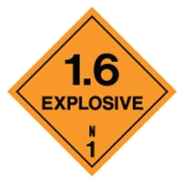 EXPLOSIVE 1.6 LABELS 50MM ROL 1000