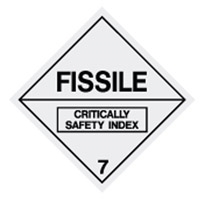 FISSILE 7 LABELS 250MM SS