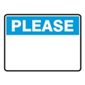 BLANK SIGN PANEL PLEASE 300X255 MTL