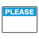 BLANK SIGN PANEL PLEASE 450X300 POLY