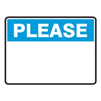BLANK SIGN PANEL PLEASE 450X300 POLY