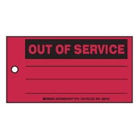 PROD STATUS TAGS OUT OF SERVICE PK100