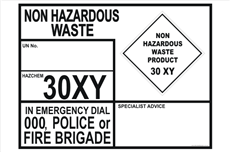 Non Hazardous Waste Decal 30XY - SAV