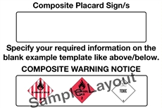 HAZCHEM COMPOSITE WARNING NOTICE 200X600