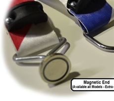 Magnetic End for Retractable Barrier Tape