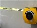 Superior - Fluoro Yellow/Black 15m. Retractable Barrier Tape with text CAUTION