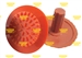 Orange Tap-In Compfit Poly Tactile Indicators Hazard Studs