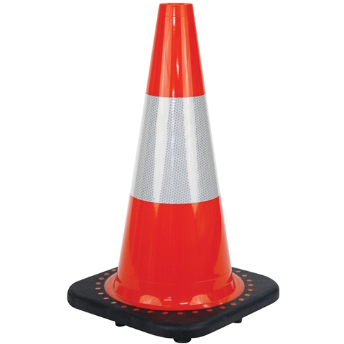 Traffic Cone 450mm Orange c/w class 1 reflective collar