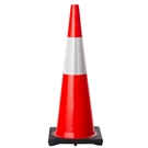 Traffic Cone 900mm Orange c/w class 1 reflective collar