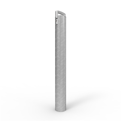 Cam-Lock Removable Bollard 140mm dia. freestanding post Galv finish - (2 x BCLKEY incl per order)