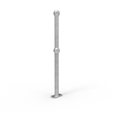 Ball Fence End Post Surface Mounted - Galvanised