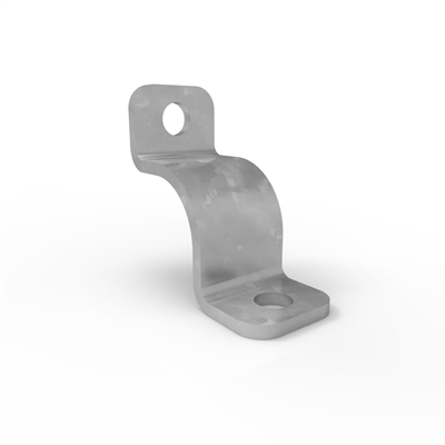 Ball fence toe board corner clamp- galvanised