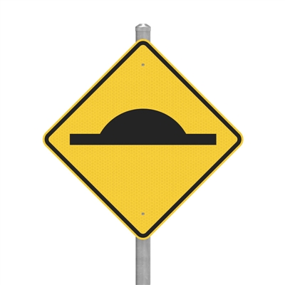 Steel Speed Hump Slo-Motion Standard Duty - Complete Speed Hump Sign Kit, Sold Per Kit