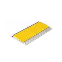 Architectural - Stair Nosing 75 X 10 X 3620mm Natural Anodised With Frp Insert - Yellow