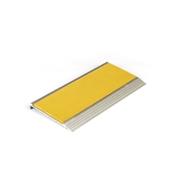 Architectural - Stair Nosing 75 X 10 X 3620mm Natural Anodised With Pvc Insert - Yellow