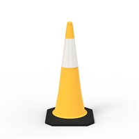 Traffic Cone - 1000mm Reflective - Safety Yellow