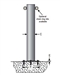 Centurian 140mm Diameter Surface Mount Bollard Including 2 X Eye Bolts - Galv Finish