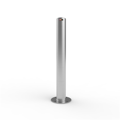 Stainless Steel Bollards - Centurian round 140mm diameter 316 stainless steel surface mount bollard - 3.40mm wall