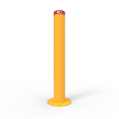 Heavy Duty Steel - Round Bollard 165mm Surface Mounted - Galvanised And Powder Coated