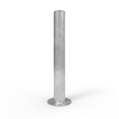 Heavy Duty Round Bollards - Centurian 165mm diameter surface mount bollard (loose cap), Galv finish