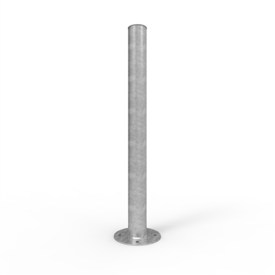 Heavy Duty Steel - Round Bollard 90mm Surface Mounted - Galvanised