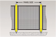 De-fence steel gate post 1300 x 75 x 75mm with fixings