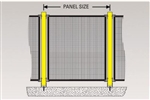 De-fence steel gate post 2460 x 75 x 75mm with fixings