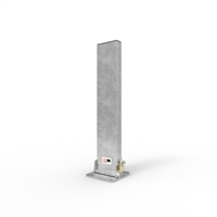 Fold down bollard 150 x 50 x 800mm Galvanised