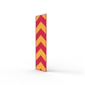 Fold Down Bollard Reflective 120 X 500mm Red/Yellow Sticker