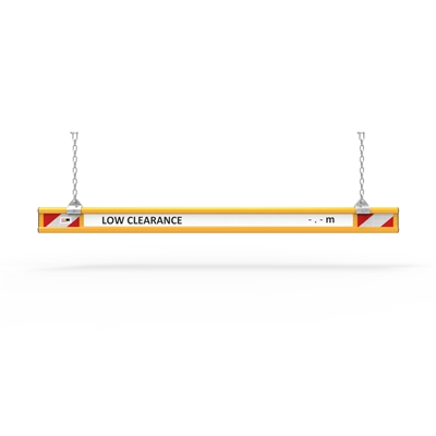 Aluminium Height Bars - 2 Metre Aluminium Height Bar With Text And Hangers