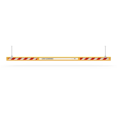 Aluminium Height Bars - 4 Metre Aluminium Height Bar With Text And Hangers