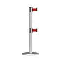 Neata Double Belt Post Roller Base Economy Stainless Steel - Red