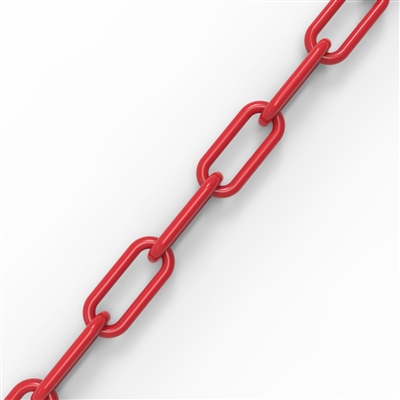 6mm plastic chain - Red/roll