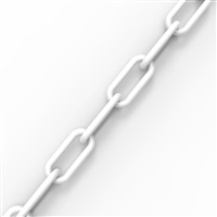 6mm plastic chain - White/roll