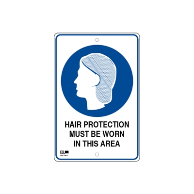 Pilot Sign - Hair Protection - 300 x 450mm Polypropylene