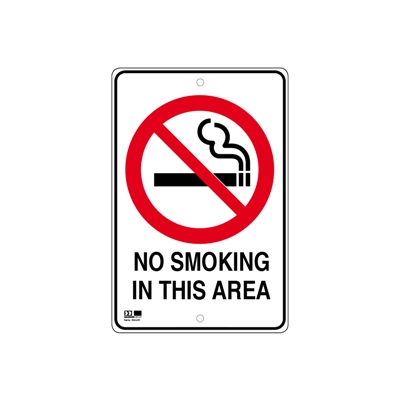 Pilot Sign - No Smoking - 300 x 450mm Polypropylene
